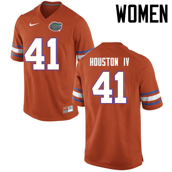 Women Florida Gators #41 James Houston IV College Football Jerseys Sale-Orange - Click Image to Close